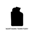 Northern Territory map icon vector trendy