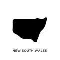 New South Wales map icon vector trendy