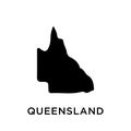 Queensland map icon vector trendy Royalty Free Stock Photo