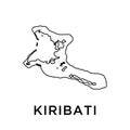 Kiribati map icon vector trendy