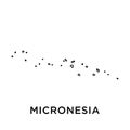 Micronesia map icon vector trendy