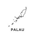Palau map icon vector trendy