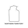 Northern Territory map icon vector trendy