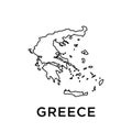 Greece map icon vector trendy Royalty Free Stock Photo