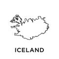 Iceland map icon vector trendy