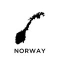 Norway map icon vector trendy