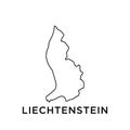 Liechtenstein map icon vector trendy