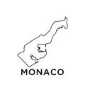 Monaco map icon vector trendy