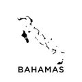 Bahamas map icon vector trendy Royalty Free Stock Photo