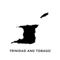 Trinidad and Tobago map icon vector trendy