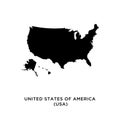 United States of America USA map icon vector trendy Royalty Free Stock Photo