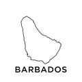 Barbados map icon vector trendy