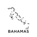 Bahamas map icon vector trendy