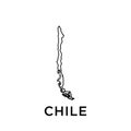 Chile map icon vector trendy