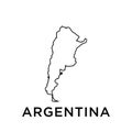Argentina map icon vector trendy