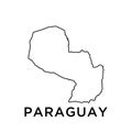 Paraguay map icon vector trendy