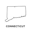 Connecticut map icon vector trendy Royalty Free Stock Photo