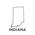 Indiana map icon vector trendy Royalty Free Stock Photo