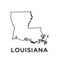 Louisiana map icon vector trendy