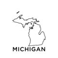 Michigan map icon vector trendy Royalty Free Stock Photo