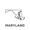 Maryland map icon vector trendy