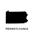 Pennsylvania map icon vector trendy