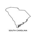 South Carolina map icon vector trendy Royalty Free Stock Photo