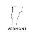 Vermont map icon vector trendy Royalty Free Stock Photo