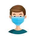 A men in protective  mask Royalty Free Stock Photo