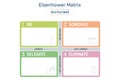 Eisenhower Matrix, Worksheet, urgent important matrix, Prioritize task, Task Management, Project Management, Process infographics