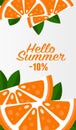 Fruits sales banners orange , season discount leaflets set.