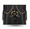 Elegant vip background with  curtains with fringe Royalty Free Stock Photo