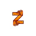 Letter z fire modern business logo