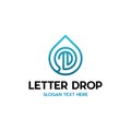 Letter D Drop Pure Abstract Modern Monogram Logo