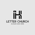 Letter H Cross Church Business Logo Royalty Free Stock Photo