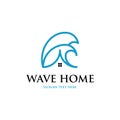 Wave Home Ocean Abstract Naturally Business Logo Royalty Free Stock Photo