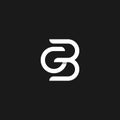 Letter GB Monogram Modern Creative Looping Logo