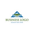 Home Summit Mountain Resort Abstract Traveling Business Logo. Royalty Free Stock Photo