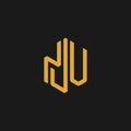 Letter NJU Building Abstract Creative Monogram Business Logo Royalty Free Stock Photo