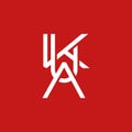 Letter K U A Abstract Modern Business Design Logo. Royalty Free Stock Photo