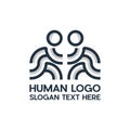 Human Line Leadership Abstract Modern Business Logo Royalty Free Stock Photo