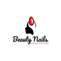 Beauty Nails Luxury Fashion Abstract Silhouette Logo