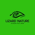 Lizard Leaf Nature Illustration Modern Business Logo