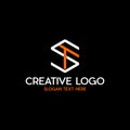 Letter ST Hexagonal Modern Monogram Industrial Business Logo Royalty Free Stock Photo