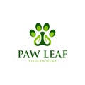 Paw Leaf Nature Ecology Business Naturally Logo