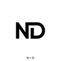 N and D letter concept ready to use