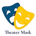Theater Mask vector icons emotional face Royalty Free Stock Photo