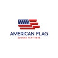 American Flag Nationalist Modern Creative Design Logo