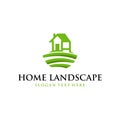 Home Hill Landscaping Nature Business Logo Royalty Free Stock Photo
