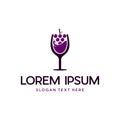 Wineglasses Grape Menu Bar Restaurant Objective Logo